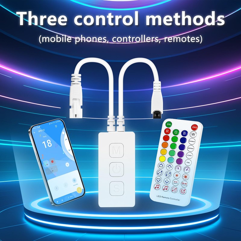 WS2812B WS2811 RGB IR Remote Control SP611E Double Output Bluetooth