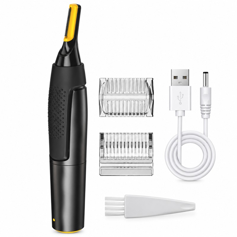 Ultra-Thin Electric Nose & Ear Hair Trimmer for Grooming –