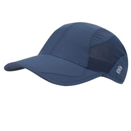 RRvane Quick Dry Running Cap Polyester Outdoor Sports Hat Lightweight Unstructured Baseball Cap for Men, Women (Navy)