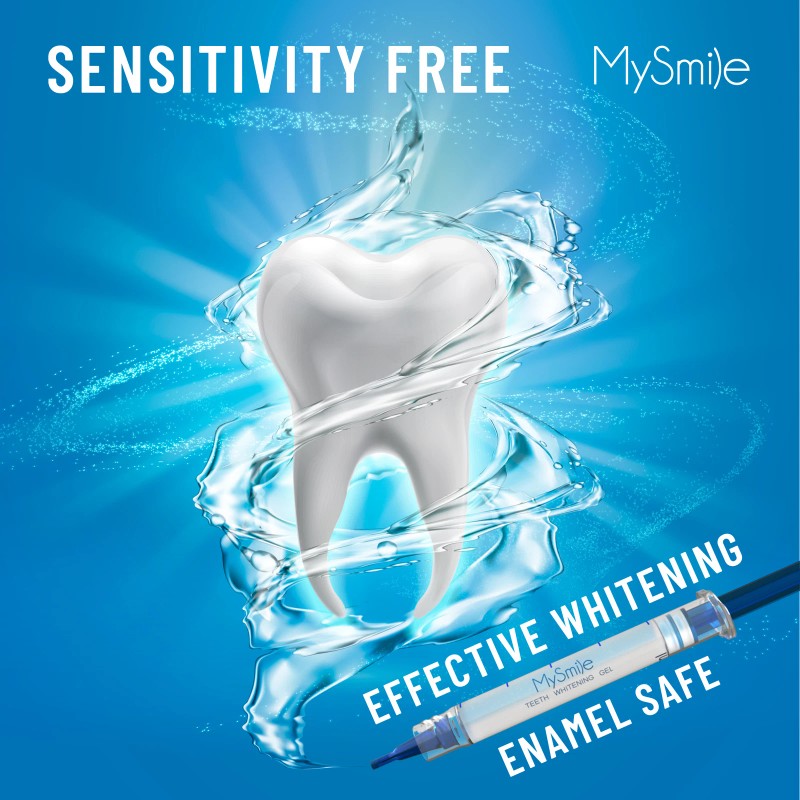 MySmile PAP Teeth Whitening Kit with 5LED Light Upper Lower