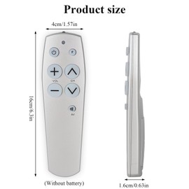 KBIBCK TV Remote Control with Large Buttons, Universal Remote Control, Easy to Use and Setup, Senior Remote Control Works for TV and Cable IR Devices, Suitable for Dementia Gifts