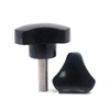 Star Knob Grip M12 x 100mm Male Thread Triangle Head