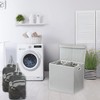 Simple Houseware Double Laundry Hamper with Lid and Removable Bags,