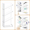 AITEE Acrylic Bathroom Organizer Caddy, Clear Shampoo Holder Wall Mounted,