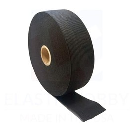 1.5 pulgadas (38 mm), elástico de punto negro, fabricado en Estados Unidos, 10 yardas