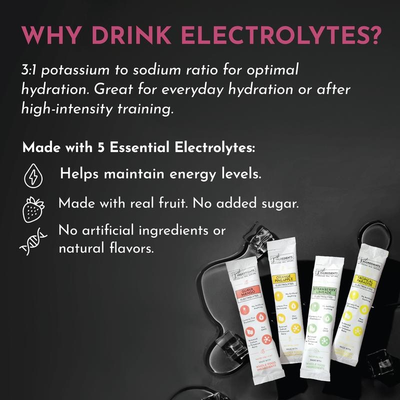 Just Ingredients Electrolyte Powder Tropical Mix Sample Pack, 5 Single