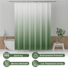 AmazerBath Fabric Shower Curtain Set, Ombre Grass Green Shower Curtain