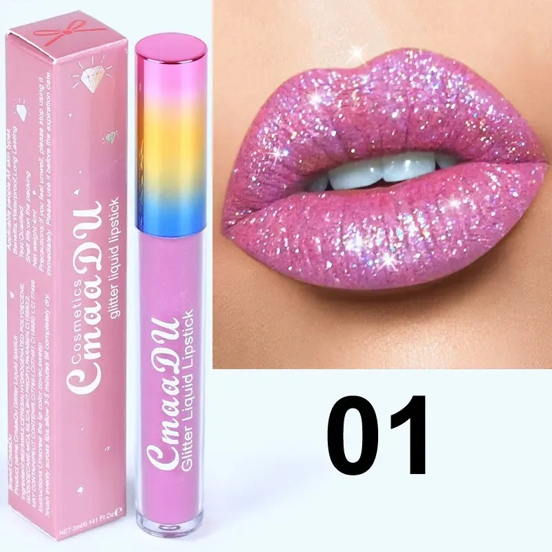 Nuevo Cmaadu Lip Gloss 1pc Diamante Envío Rápido Duradero