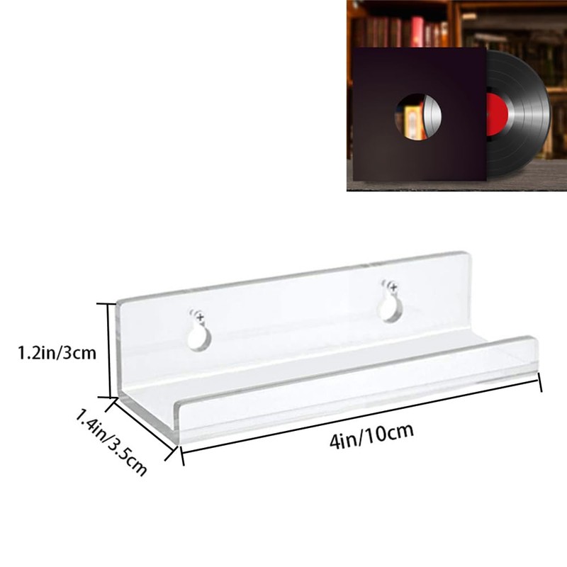 Accmuzzy Acrylic Record Wall Mount Pack of 12, Vinyl Wall