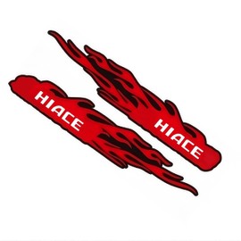 Hiace All Series Car Stickers, Exterior Accessories, Decals, No Traces, Exclusive Logo, Racing Style, Hand-painted Pattern Sticker Stickers, Body Fender, Door, Sides, Glass, Side Skirt, Emblem