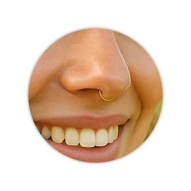 14K Gold Filled Clip-On Septum Ring - 20 Gauge Gold Filled Faux Septum Hoop - No Piercing Needed Septum Jewelry - Fake Gold Septum Rings For Women