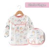 Fishlead Baberos para Bebes, 3 Piezas Babero Mangas Larga, Baberos