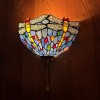 Enjoy decor Lamps Tiffany Style Sconce Lamp Blue Stained Glass