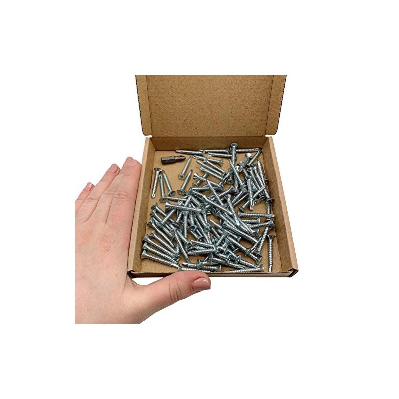 (Pack of 100 pcs) DIN 7504 P Zinc Plated Steel