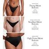 Victoria's Secret Double Shine Strap Brazilian Bikini Bottom Black