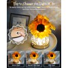 JPGEW Sunflower Lamp, Rechargeable Cordless Touch Bedside Nightstand Table LED