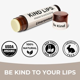 USDA Organic Unscented Lip Balm 2 Pack – 100% Natural, Hydrating Lip Care with Beeswax & Coconut Oil – Moisturizing Balm for Dry, Chapped Lips, Non-Toxic Chapstick for Women, Men, Kids, Sensitive Skin