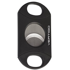 Vertigo by Lotus Big Daddy Double Action Black Cigar Cutter Giant 80 Ring Gauge