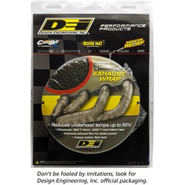 Design Engineering 010126 Titan 2,5 cm x 50 m Auspuff Wärmefolie mit LR Technologie