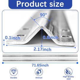 12 Ft V-Track Galvanized Inverted V Track with Hammer Drive in Anchors for Sliding Rolling Chain Rack Driveway Gate, Heavy Duty Sliding Driveway Gate Track (12)