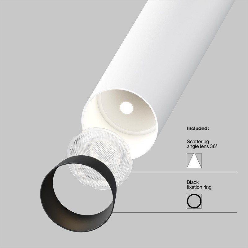 Maytoni Modern Recessed Spotlight Focus T LED Including White Aluminium