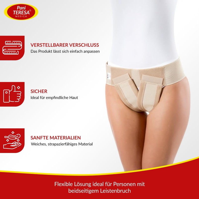 Pani TERESA MEDICA Hernia Belt Hernia Belt Flexible Adjustable Hernia