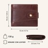 Men's Genuine Cow Leather RFID Wallet with Coin Pocket &