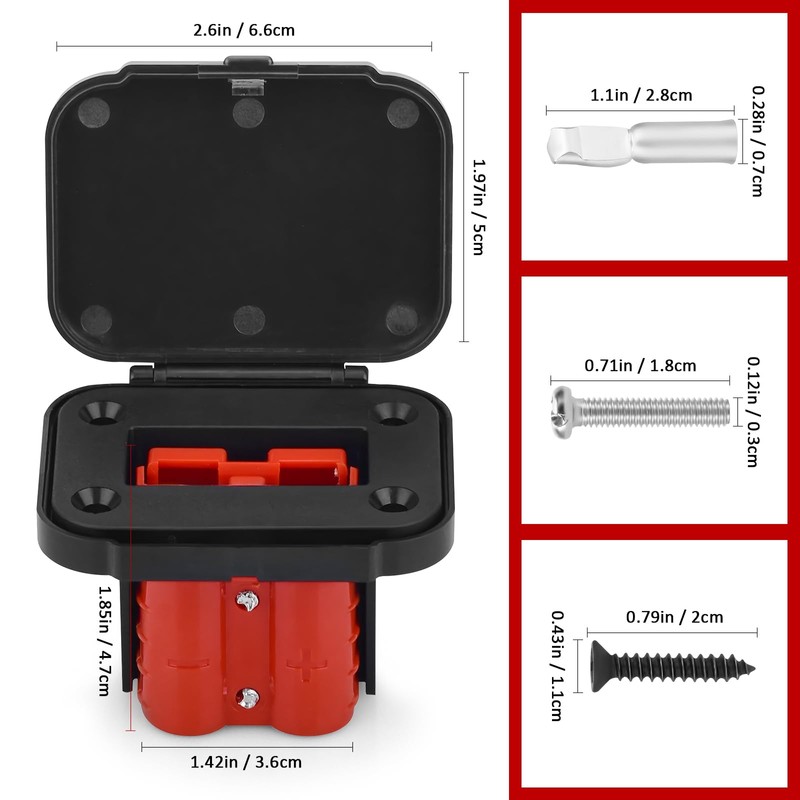 ZEHGCH 2PCS 12-36V Battery Quick Connect/Disconnect Electrical Connector Plug Kit