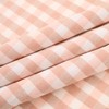 Cobedzy Plaid Gingham Ruffle Table Runner, Pink 13" x 72"