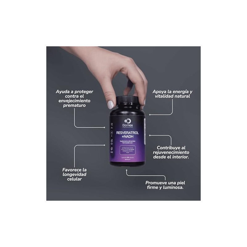 Suplementos Domos - Resveratrol + Nadh + Semilla De Uva