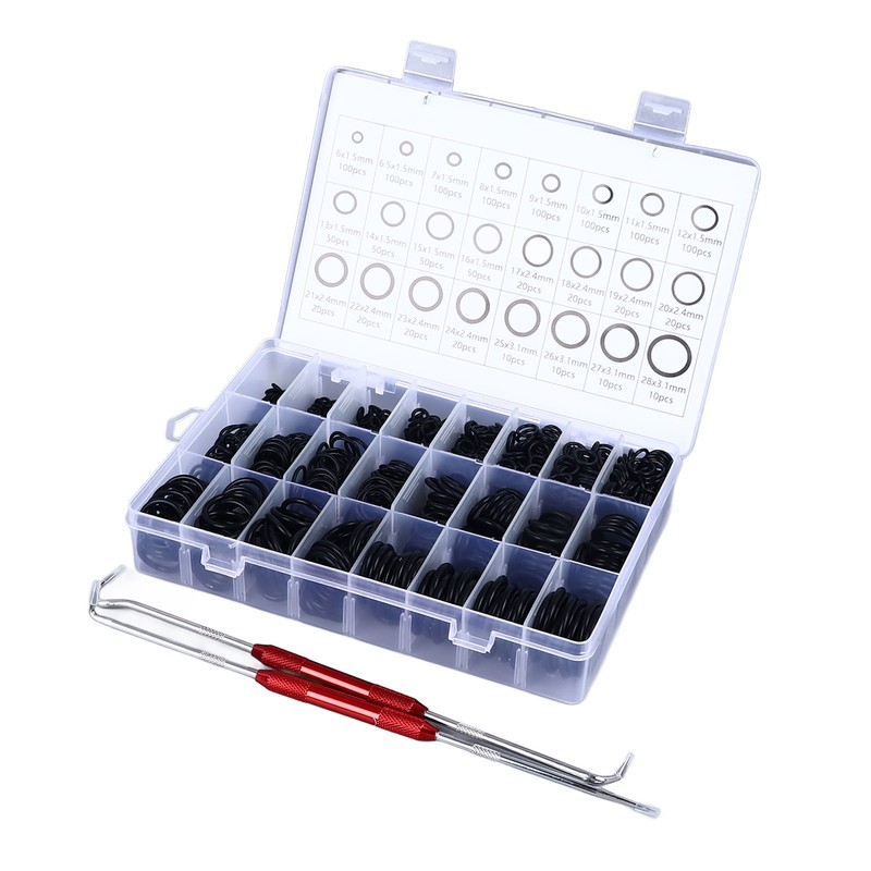 1200Pcs Sealing Ring Set Nitrile Rubber High Temperature Resistant Waterproof