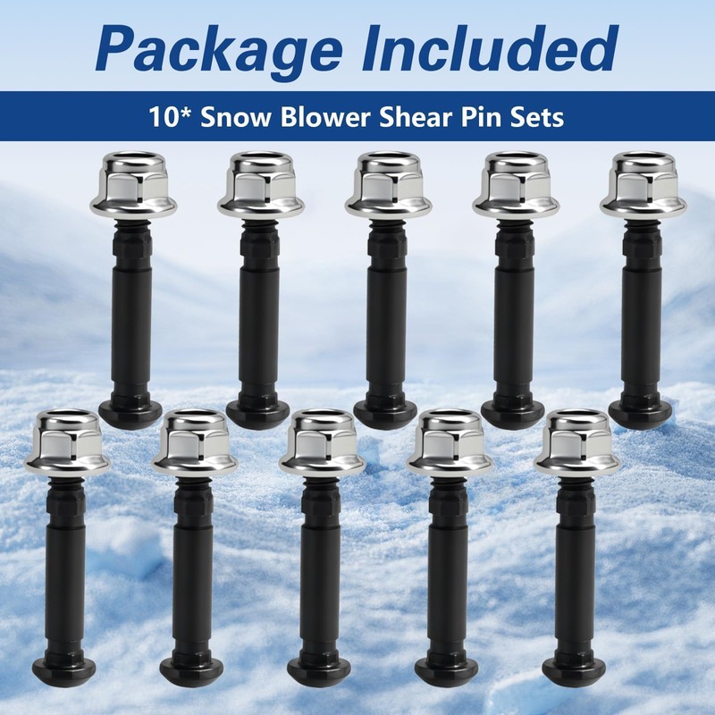 KPALAG 10PCS Snow Blower Shear Pin Sets (10 Pins &