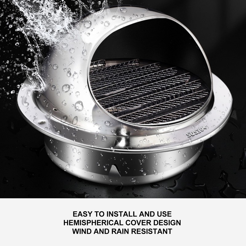 Stainless Steel Round Air Vent Thicken Windproof Rainproof Round Ventilation