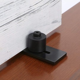 SMARTSTANDARD Sliding Barn Door Bottom Adjustable Floor Guide Roller, Black, Super Smoothly and Quietly, Simple and Easy to Install