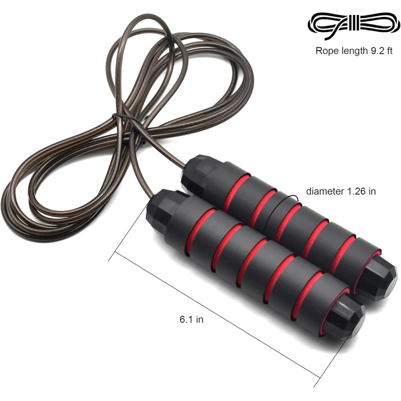 Comfortable & Portable Jump Rope - 9.2ft Tangle-Free Skipping Rope