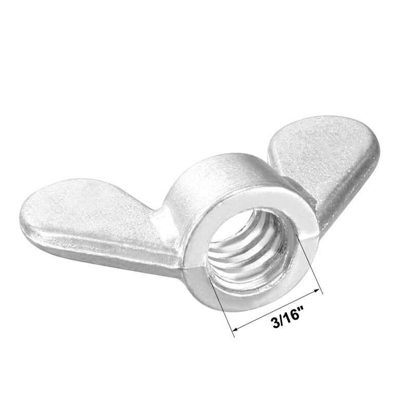 uxcell 3/16" Wing Nuts Zinc Plated Fasteners Parts Screws Cymbals