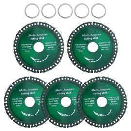 LEONTOOL 5 Packs 4 Inch Indestructible Disc for Grinder 7/8" Angle Grinder Cutting Disc Multifunctional Cutting Saw Blade Cutting Discs for Smooth Cutting, Chamfering, Grinding of All Materials