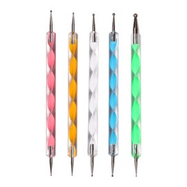 YIXINLYMY Dot Pen Nail Art Double Ended Dot Stick Nail Dot Pen Dotting Pen Dotting Pen Nail Brush Tool Dotting Pen Tool Dotting Pen Tool Nail Deco Pen Decoration Tool Set of 5