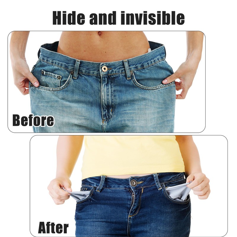 6pcs Elastic Waist Extenders, Adjustable Waistband Tightener Pant Waist Tightener