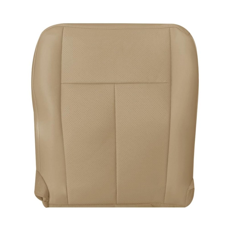 Zieichy Driver Side Bottom Replacement Leather Seat Cover Tan Compatible