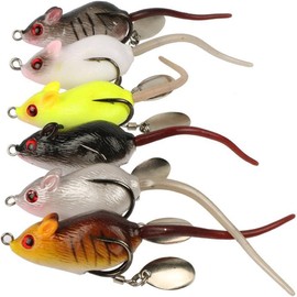 Yellow Fishing Bait Rubber Mouse Bass Fishing Lure Crankbait Tackle Lures, Baits and Attractants
