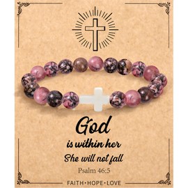 Paderast Christian Gifts for Women, Religious Cross Bracelet Gifts for for Mom/Daughter/Friend/Sister/Grandma