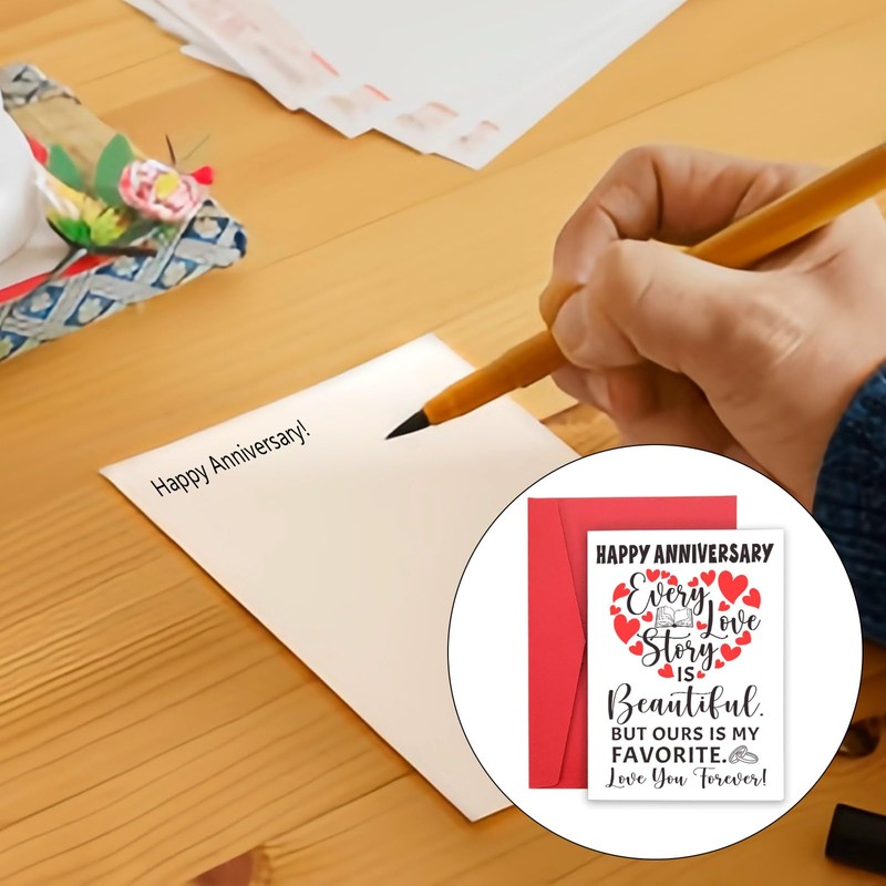 ARKUKU Anniversary Wedding Card Gifts for Him Her Happy Anniversary