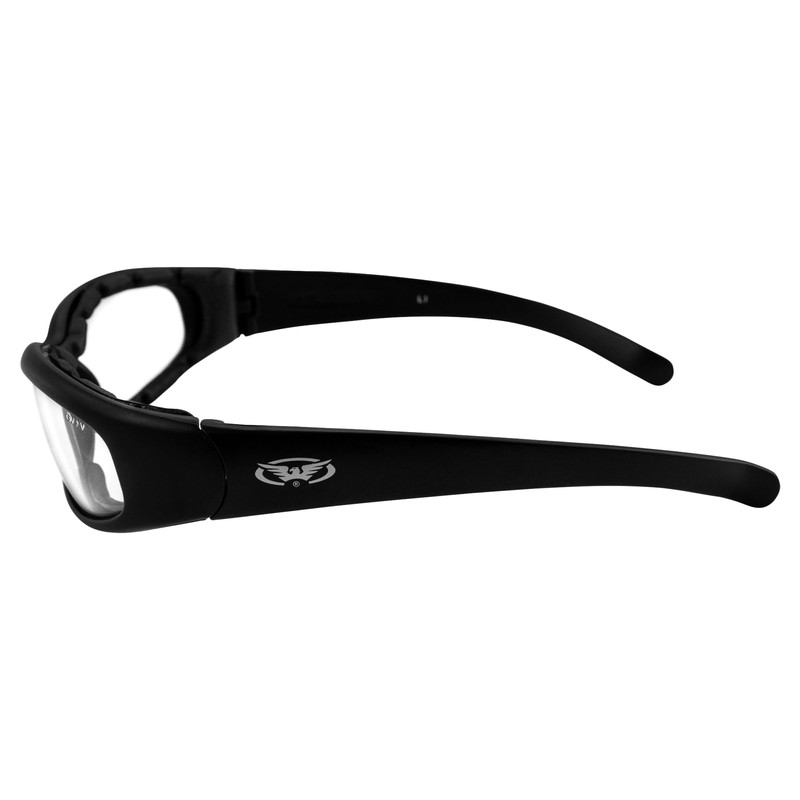 Global Vision Eyewear Chicago- Photochromic Light Adjusting Foam Padded Motorcycle