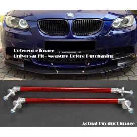 SDeelCase Red 9.5" Bumper Lip Splitter Diffuser Spoiler Struts Support Rod Bar for MINI