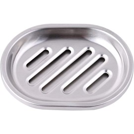 Chandler Soap Dish | Stainless Steel Soap Holder - Anti Rust, Sponge Holder for Kitchen Sink - Soap Saver (Heavy 3.7, L 5" W 4" D 0.8")