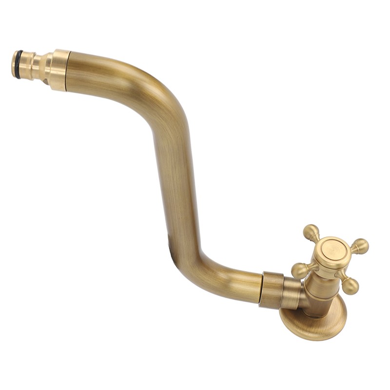 S Spout Antique Wall Mounted Faucet Single Cold Anti Freeze