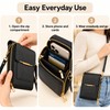 Touchscreen Phone Crossbody Bag for Women – Sequined PU Wallet