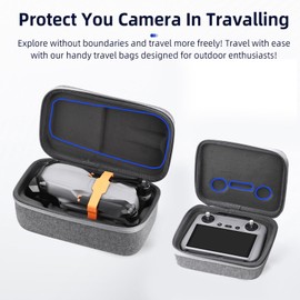 AIR 3S Drone Carrying Case, Water Resistant Splashing Proof Portable Storage Bag Compact Shock Proof Drone Hard Carrying Case Protective Box for RC2 Remote Controllers