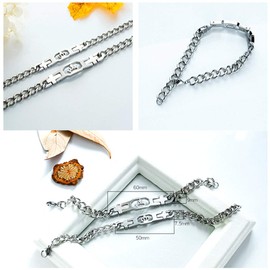 LAFATINA Cross Matching Crown Link Bracelets for Men Women Couples His and Hers Bangle Bracelet Christmas Wedding Valentine